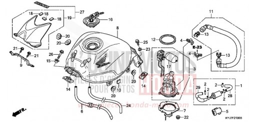 RESERVOIR A CARBURANT CBR250RAD de 2013
